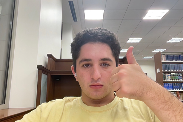 me in the law lib working on my code